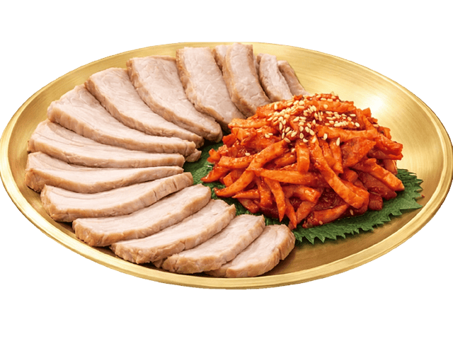 유월의 보리 추가메뉴 접시보쌈+보쌈무김치